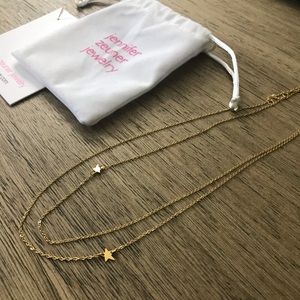 Jennifer Zuener Tiered Gold Star Necklace